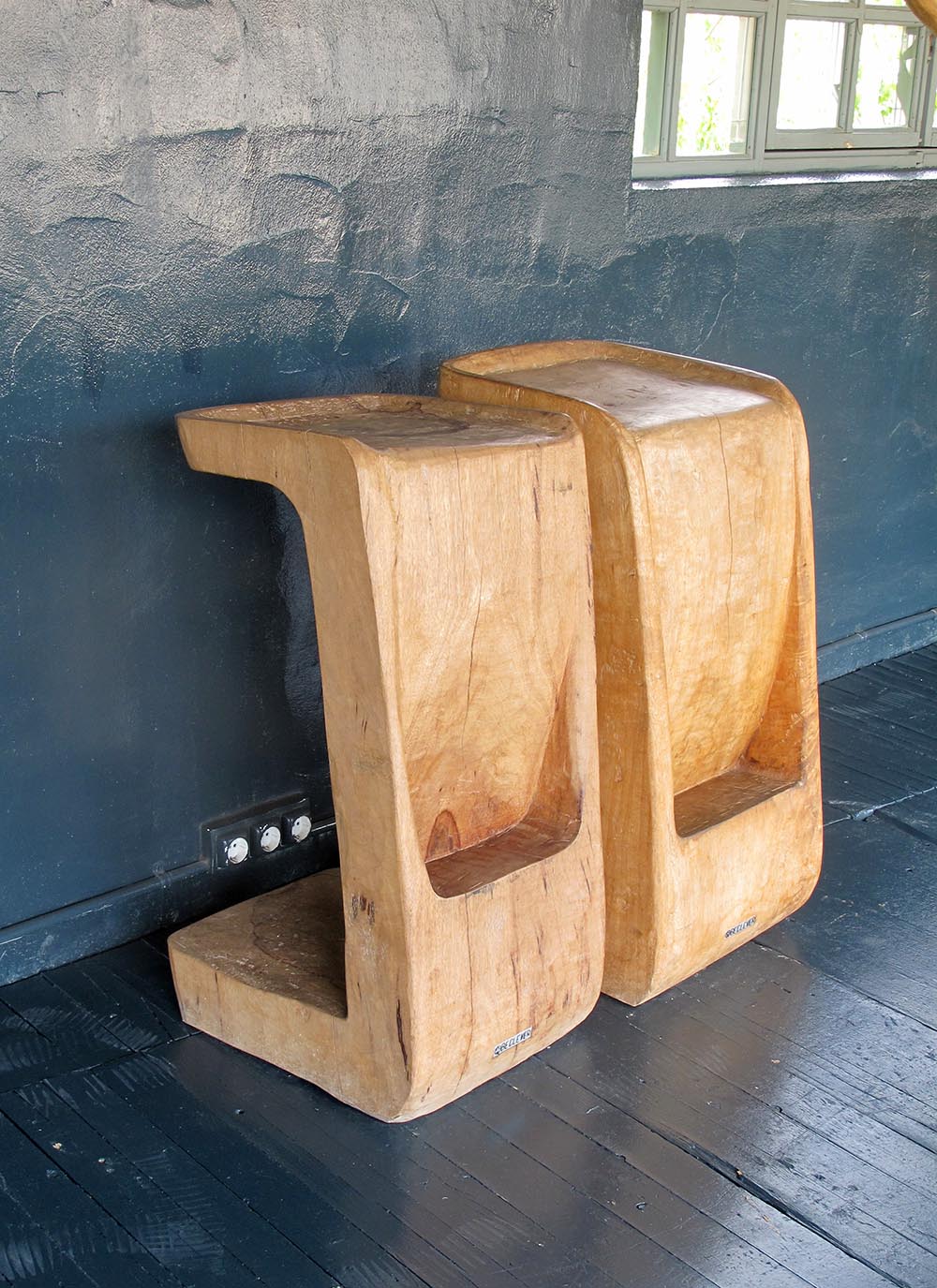 STOOL hand made with mango wood from Kenya 40x45x80-82cmh.